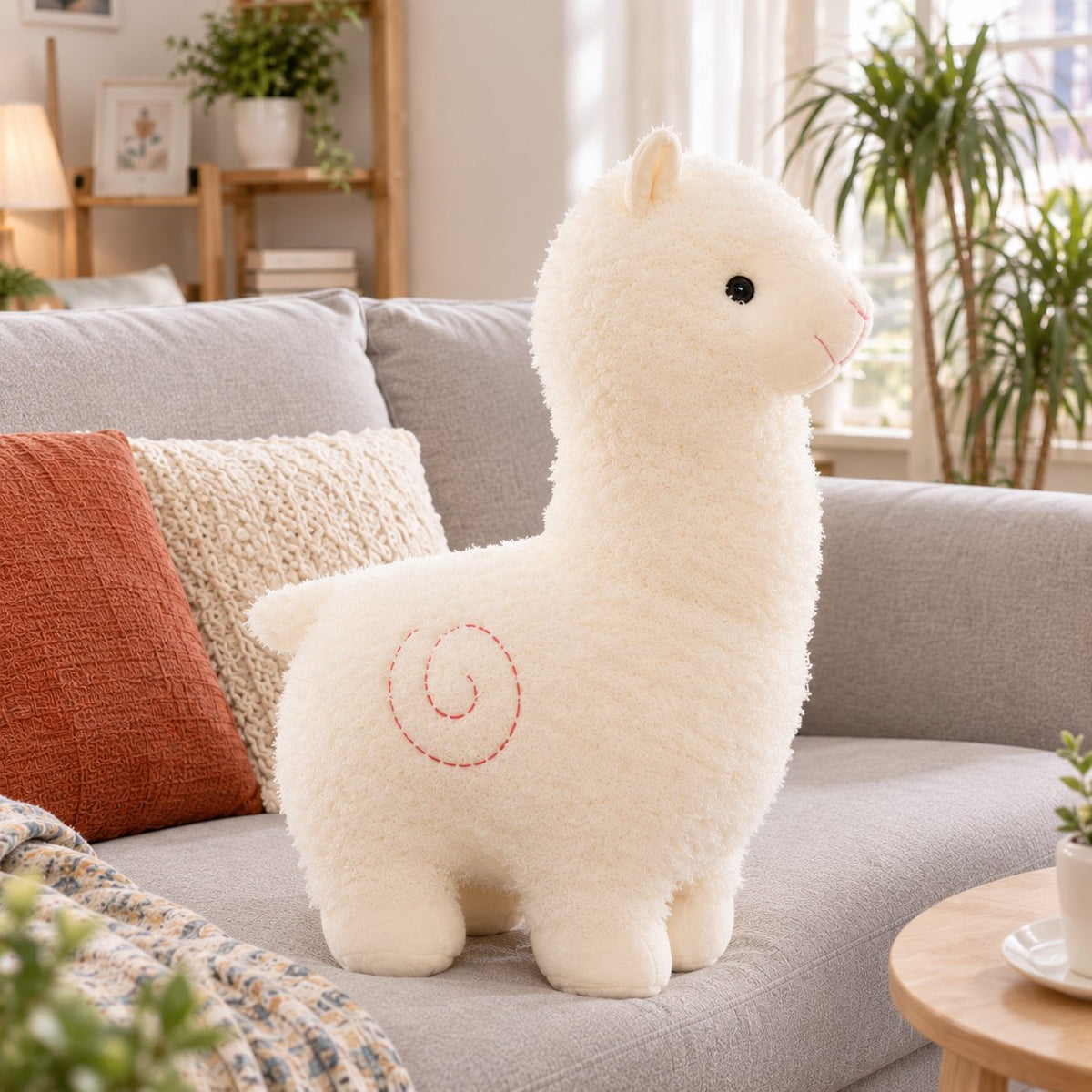 White Alpaca Lamb Plush – 80 cm Soft & Cuddly Plush Toy
