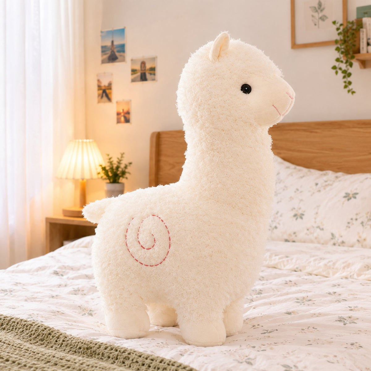 White Alpaca Lamb Plush – 80 cm Soft &amp; Cuddly Plush Toy